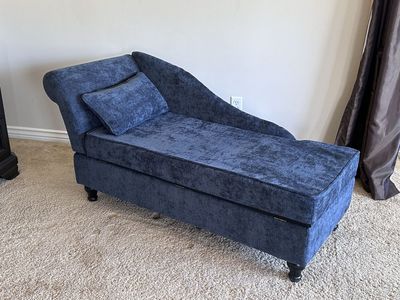 Day Bed Blue With Built in Storage, New Condition