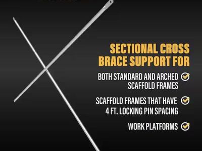 Three 7’ new scaffold cross braces