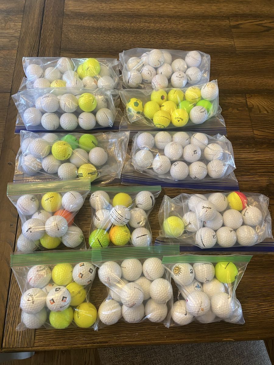Assorted Golf Balls, Mixed Brands and Colors 