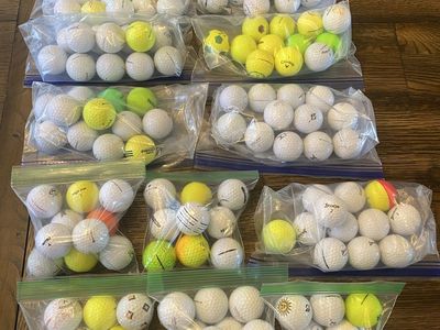 Assorted Golf Balls, Mixed Brands and Colors