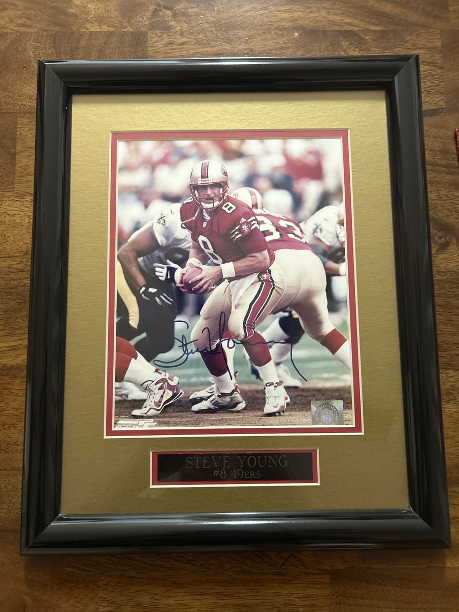 11x14 Hand Signed Auto Steve Young San Francisco 49ers Framed & Matted Autographed Photo NFL w/COA 