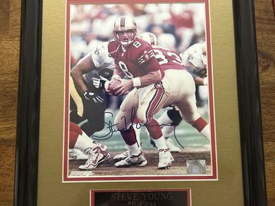 11x14 Hand Signed Auto Steve Young San Francisco 49ers Framed & Matted Autographed Photo NFL w/COA