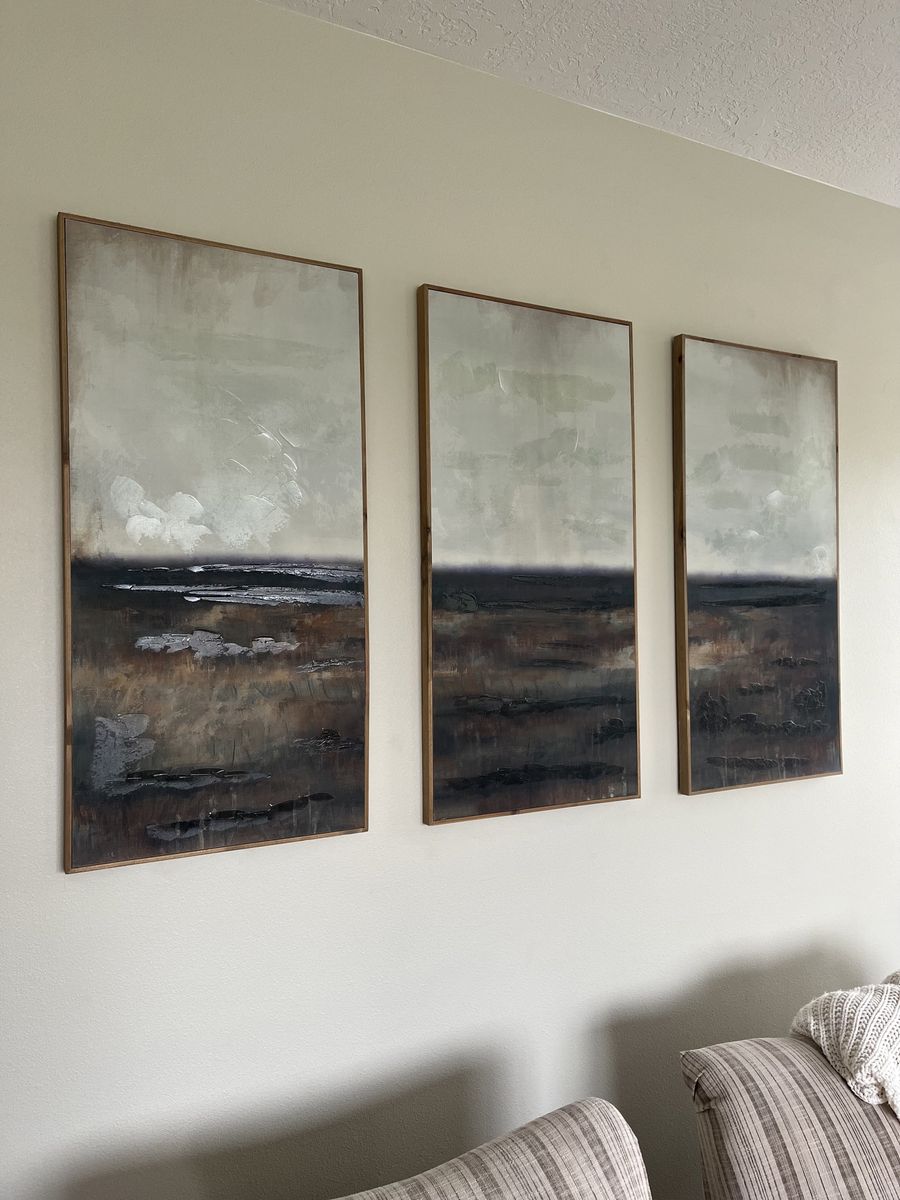 Set Of 3 Large Decorative Landscape Hanging Prints