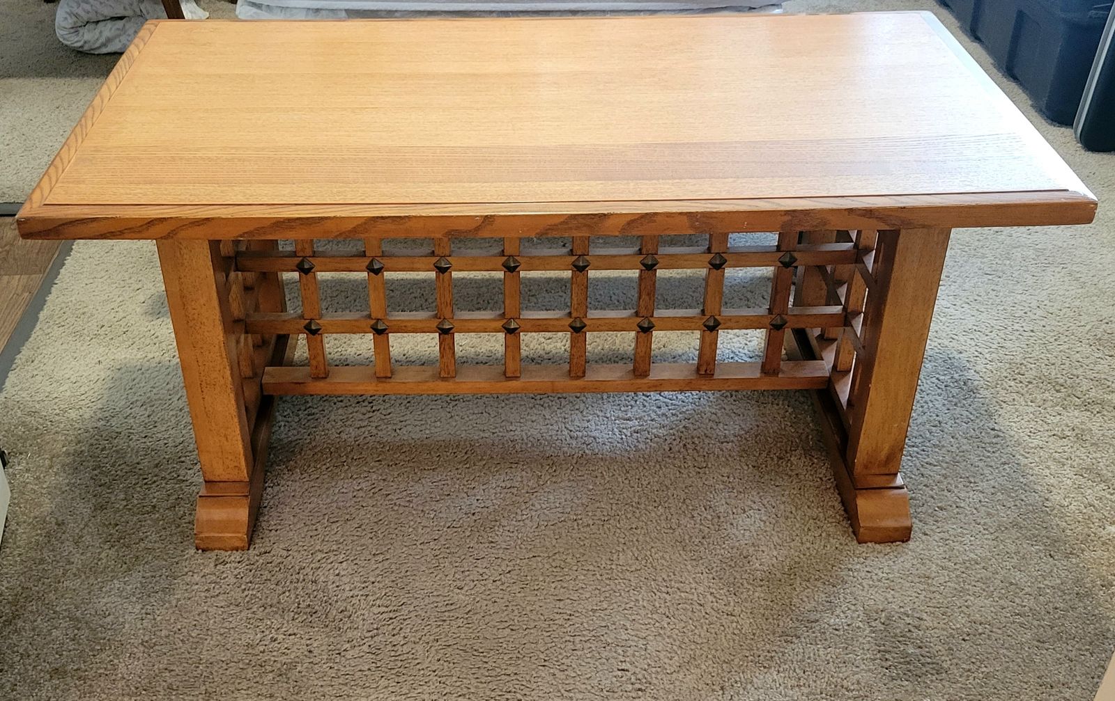 Stunning Mission Style Solid Oak Coffee Table