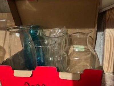 Glass porcelain vases