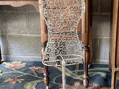 Vintage Scrollwork Wire Dress Form Mannequin Display Stand 29”