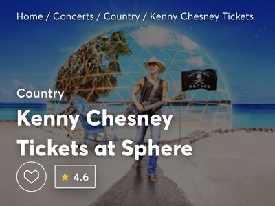 Kenny Chesney Tickets July 8th at the Sphere