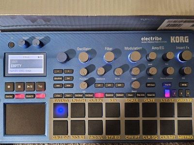 Korg Electribe 2 blue HACKTRIBE with extras groovebox synth