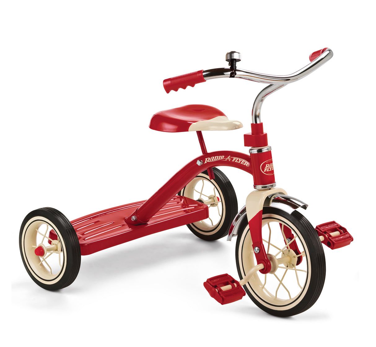 Radio Flyer Red & White Classic Steel Tricycle with Bell