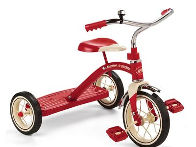Radio Flyer Red & White Classic Steel Tricycle with Bell