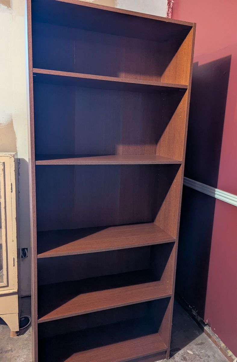Three - Classic 5-Shelf Wooden Bookcase - Adjustable Shelves (30" W x 72" H)