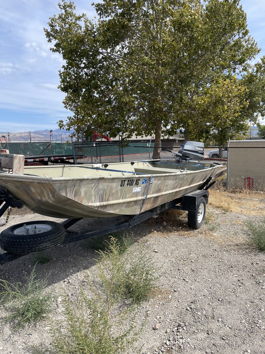 Duck fish River jet jon boat