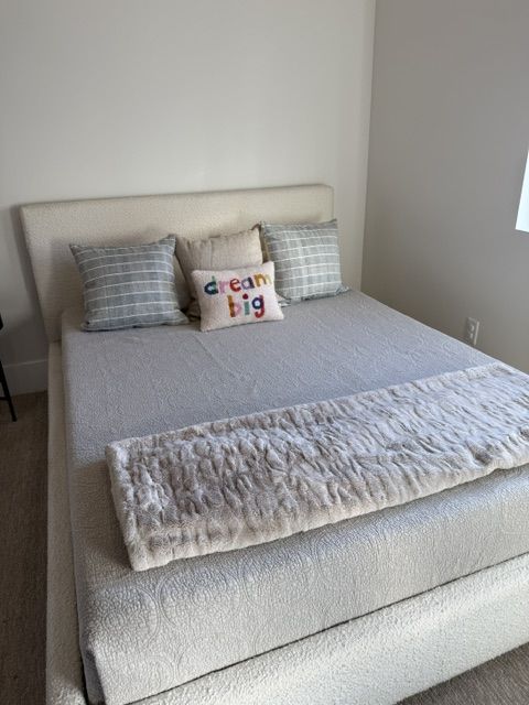 Queen Bed + Memory Foam Mattress – Birch Lane – Excellent Condition ($500 OBO)