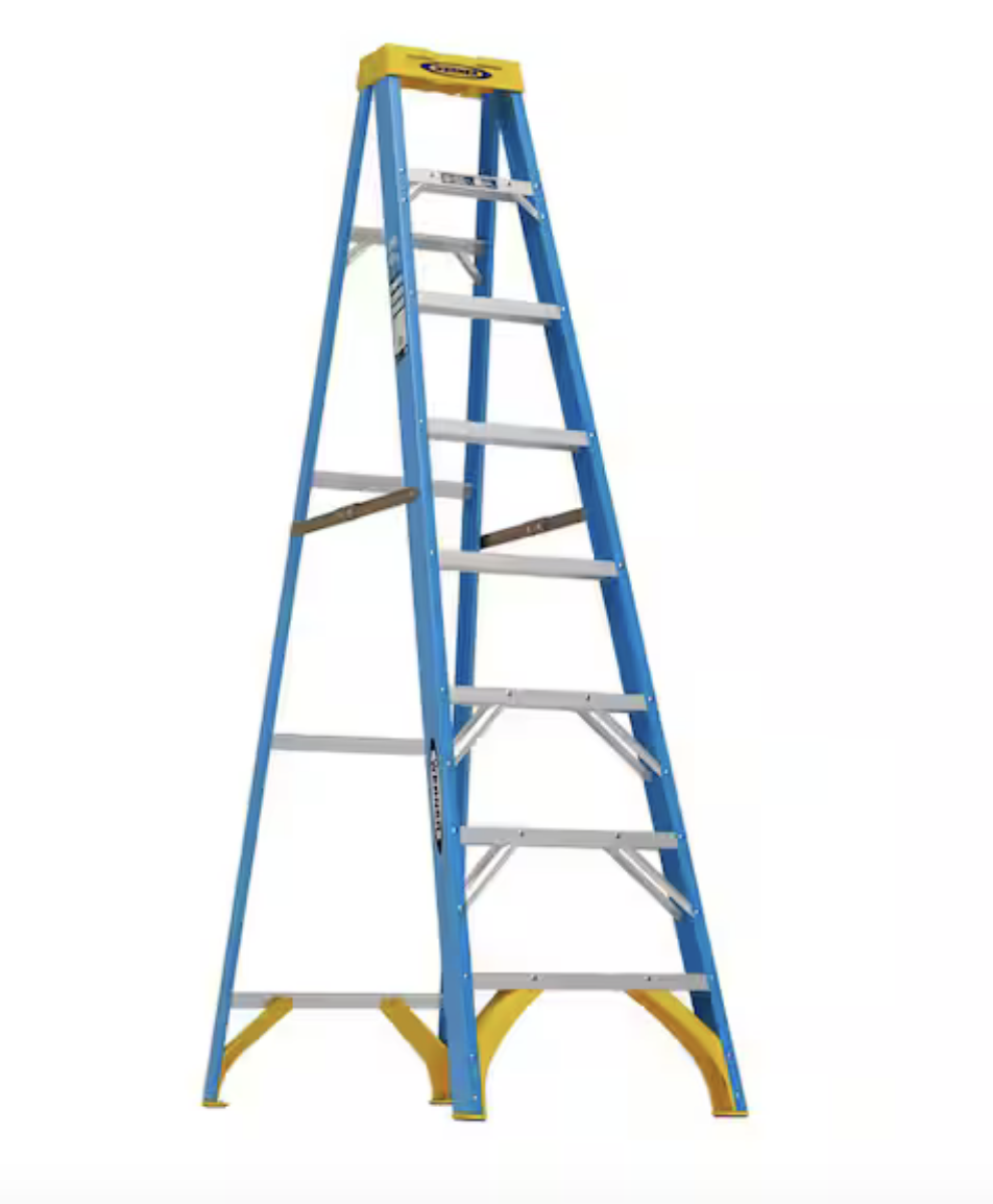 NEW Werner 8 ft. Fiberglass Ladder with 12 ft Reach