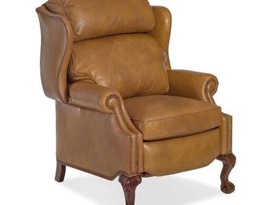 VINTAGE THOMASVILLE LEATHER RECLINER CHAIR HIGH END - NICE !!!