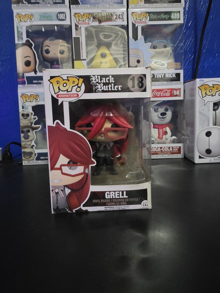 Funko Pop! Animation Black Butler Grell #18 Vinyl Figure in Damaged Box