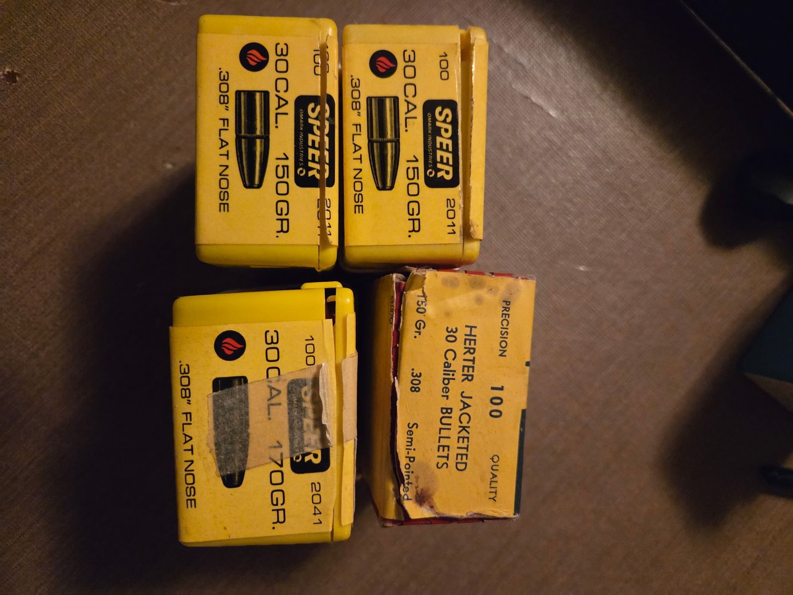Assorted .30 Cal .308 Rifle Bullets Reloading Lot Speer Hornady Sierra