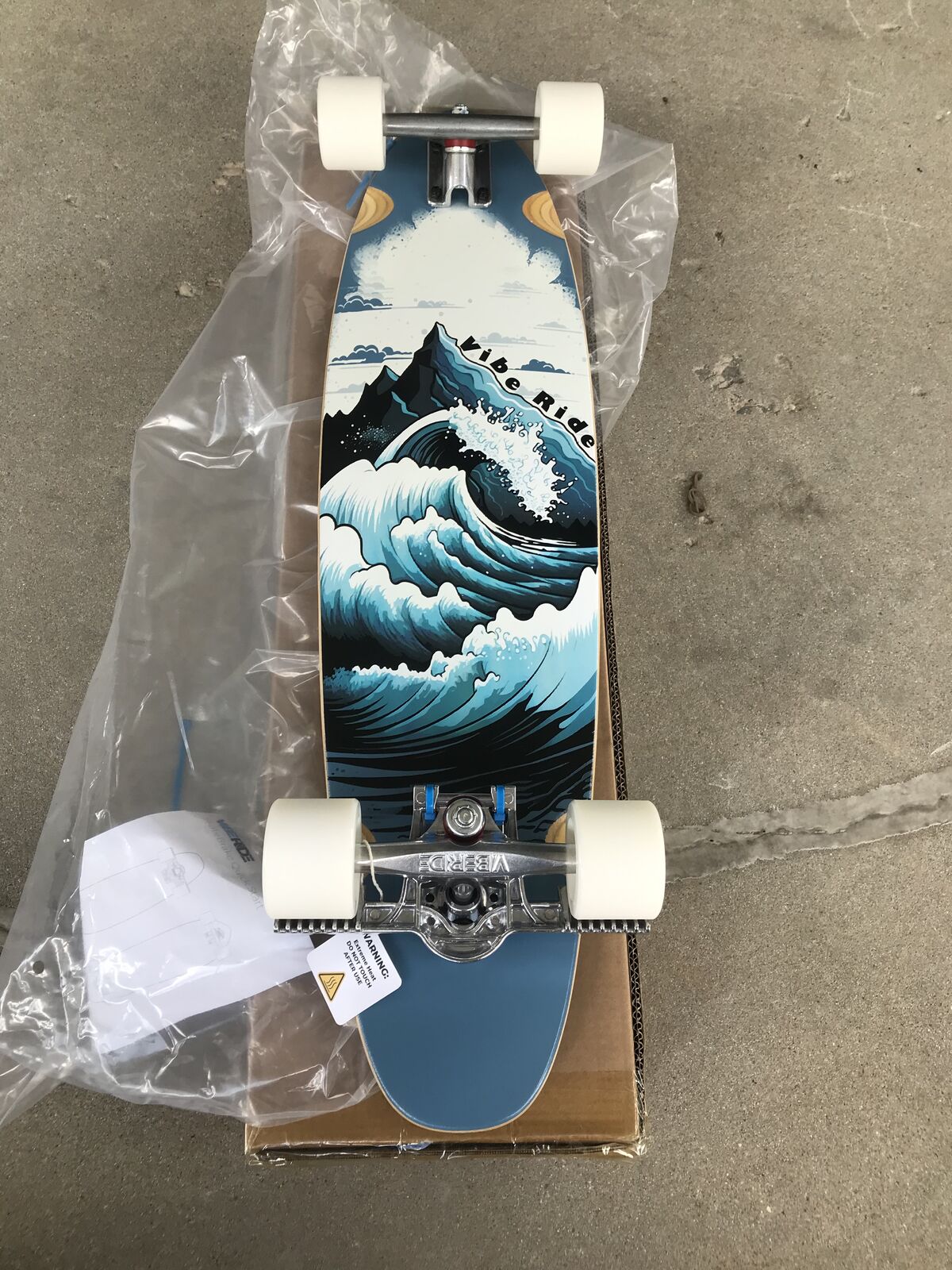 Vibe ride Pintail longboard with footbrake NEW IN BOX