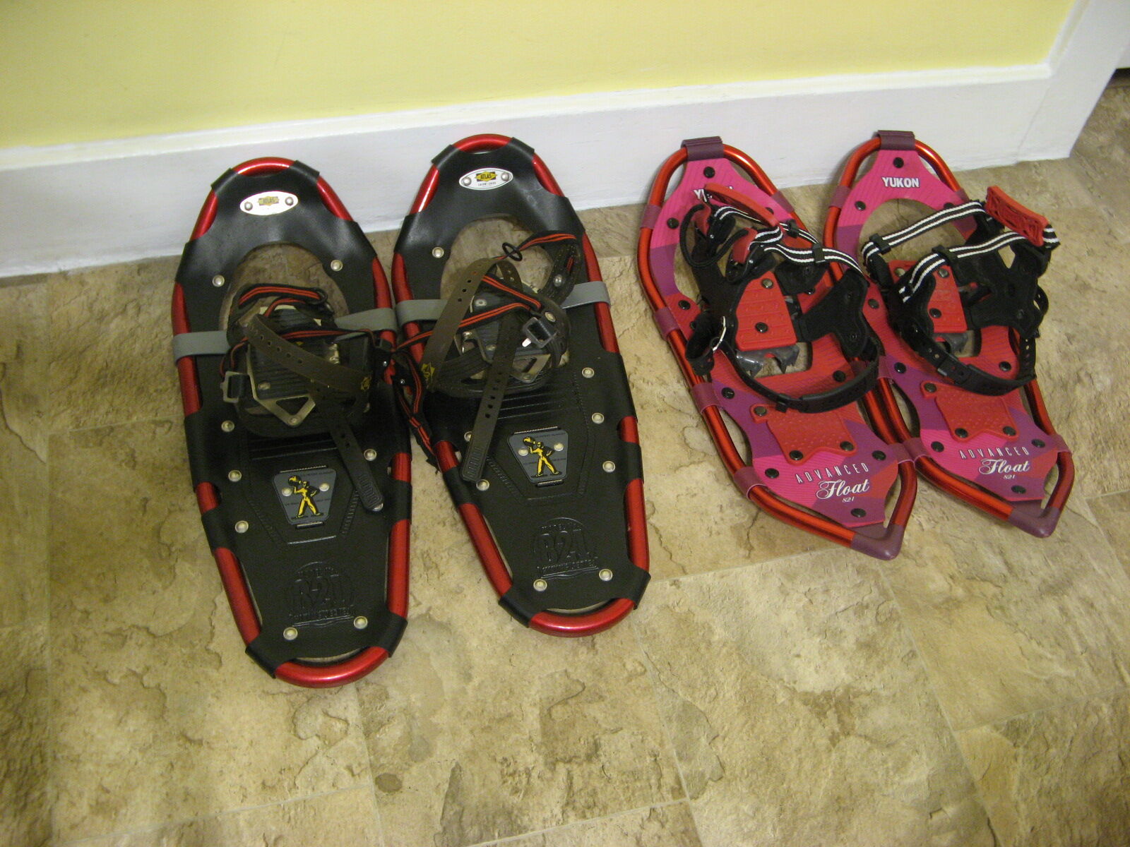 3-Pairs of Snowshoes, 1 set of Atlas, 2 sets of Yukon SnowShoes
