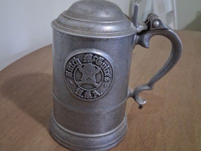 Vintage Butch McGuire's USA Pewter Beer Stein with Lid, Collectible Barware Mug