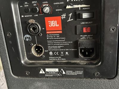 JBL PRX512M Professional Powered 12" PA Speaker with Cover