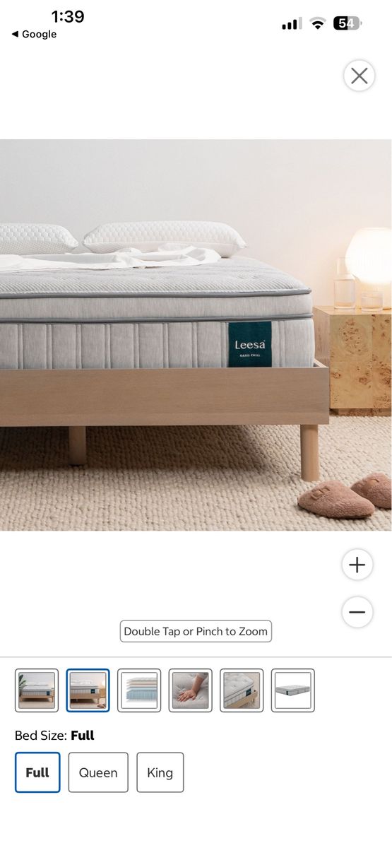 Leesa Oasis Chill 13.5" Euro Top Medium Firm Full Hybrid Mattress