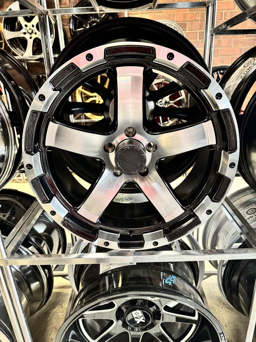 Sendel wheels brand new set of 4 18x8  black machined lip.