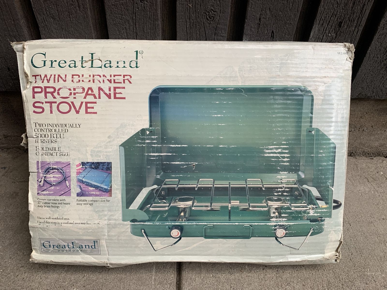 GreatLand Twin Burner Propane Stove - 2x 5000 BTU, Portable, Camping Outdoor Cooker