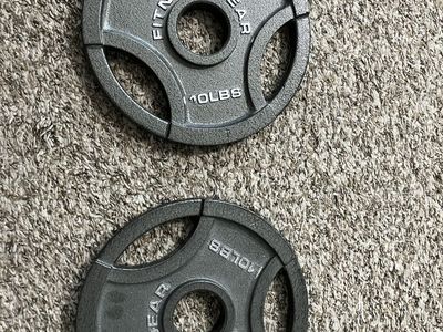 2- 10 lb barbell weights