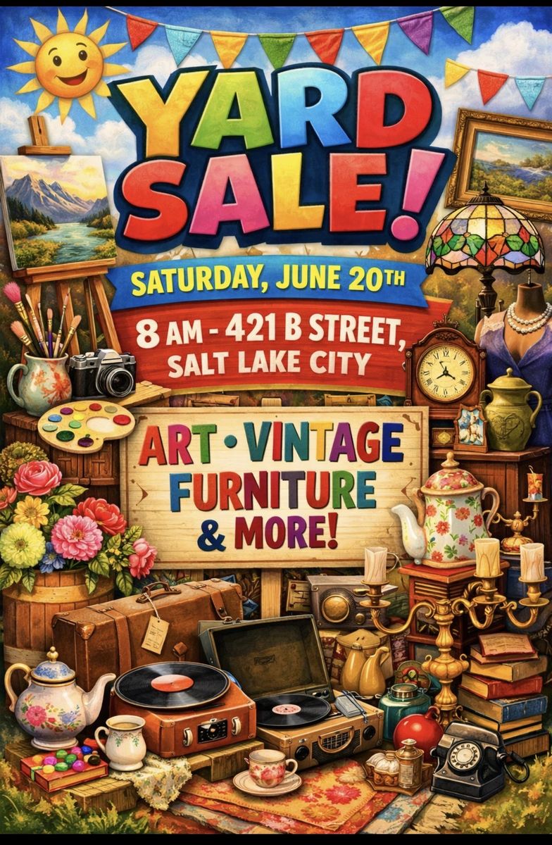 YARD SALE - Original Art, Vintage Items, Furniture & More! June 20th - Salt Lake City