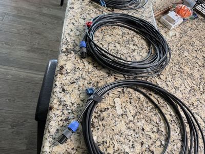 3 Neutrik to Banana plug Speaker Cables