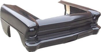 Fiberglass front end, hood, and other parts for 66-67 Chevy II