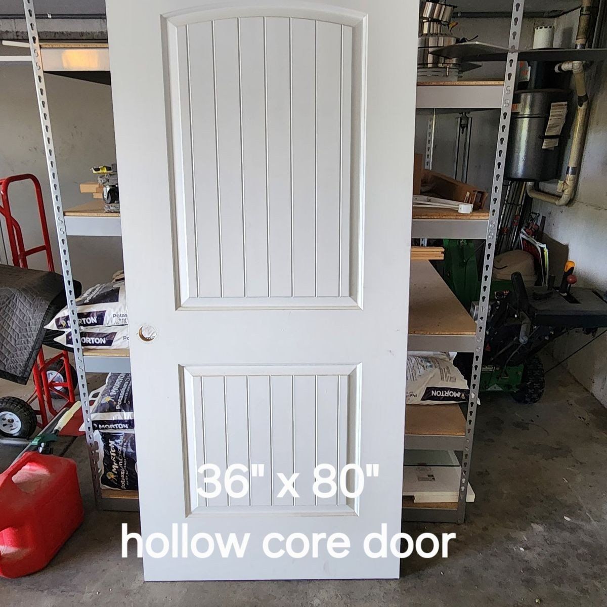 White 36" x 80" Hollow Core Interior Door - Arched Panel Design