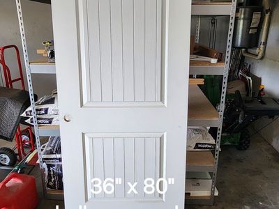 White 36" x 80" Hollow Core Interior Door - Arched Panel Design