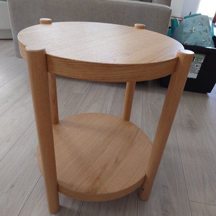 IKEA Side table, oak veneer, 19 5/8 "