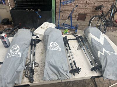 Yukon Charlie's Snowshoe Sets with Trekking Poles (3 Pairs Total: One 825, Two 930)