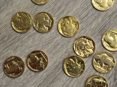 24kt gold plated buffalo nickels