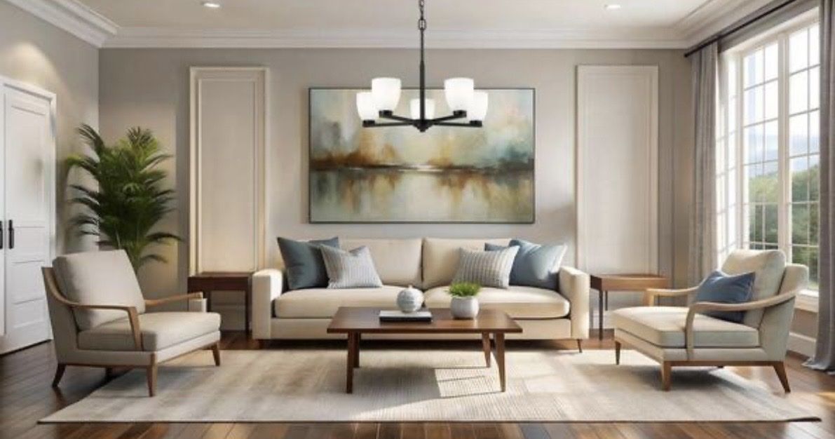 Naya 5 light Matte Black Chandelier for Indoor Use Retail $420