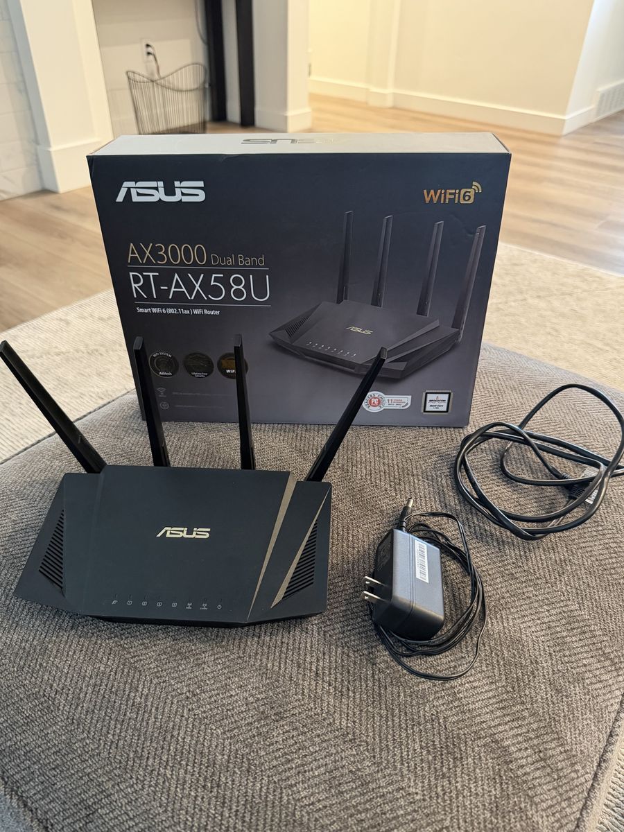 ASUS RT-AX58U AX3000 Dual Band Smart WiFi 6 Router