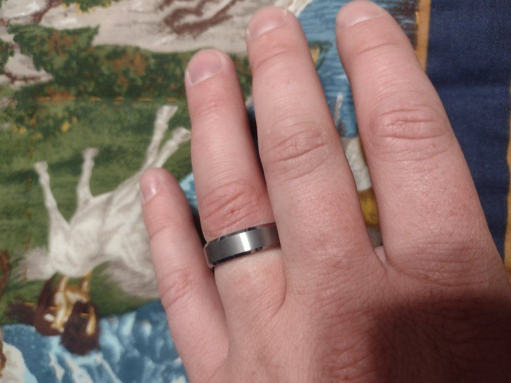 Tungsten Carbide Men's Wedding Band Ring - Size 9