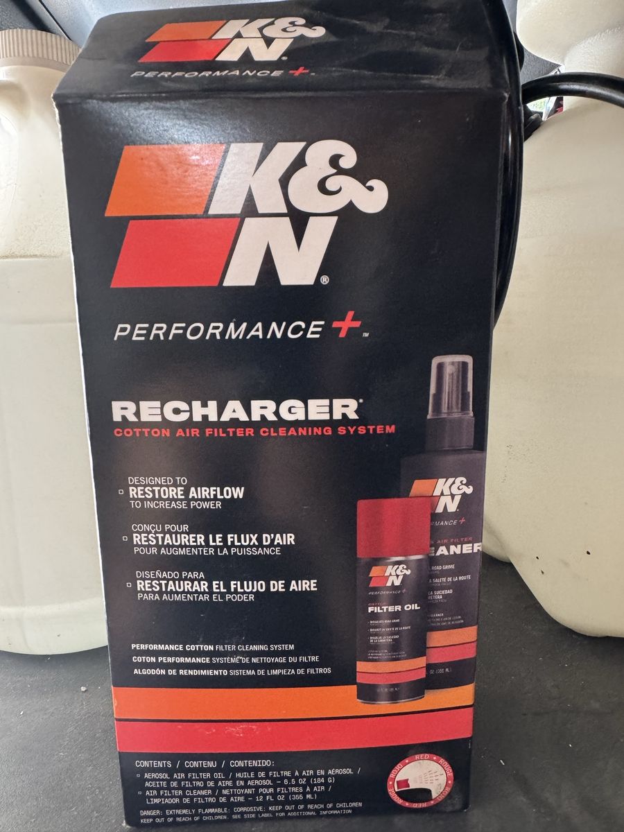 K&N Performance+ Recharger Cotton Air Filter Cleaning System - Restores Airflow & Power