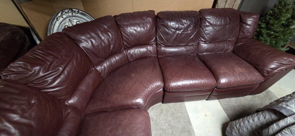 Italian ALL Leather Couch by Natuzzi