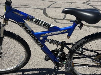 Magna Excitur XP5000 Full Suspension Mountain Bike Blue