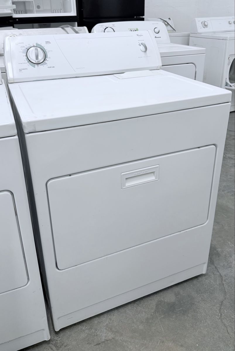 Whirlpool White Electric Dryer with Automatic Dry and Multiple Heat Settings