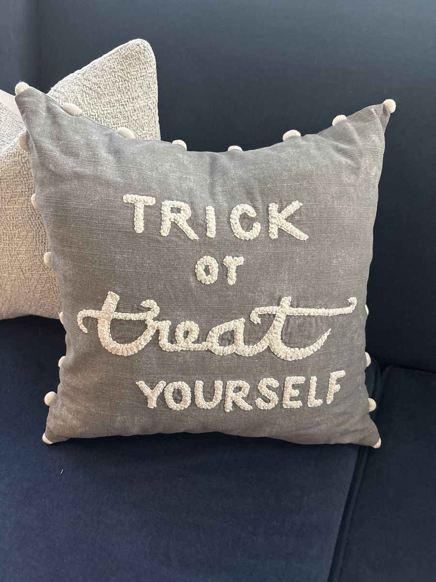 Trick or Treat Yourself Halloween Throw Pillow
