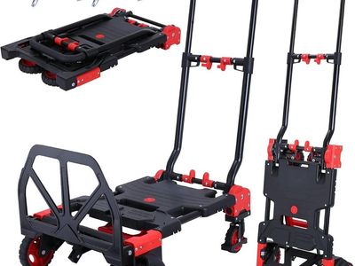 2-in-1 Folding Hand Truck Dolly 330LB (NEW - open box)