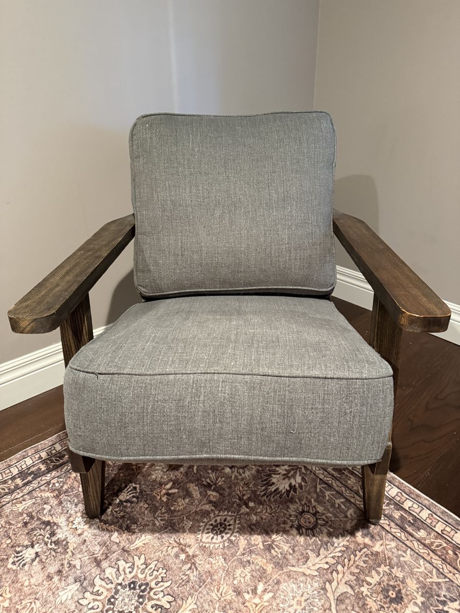 Mid-Century Style Gray Accent Chair