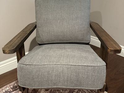 Mid-Century Style Gray Accent Chair