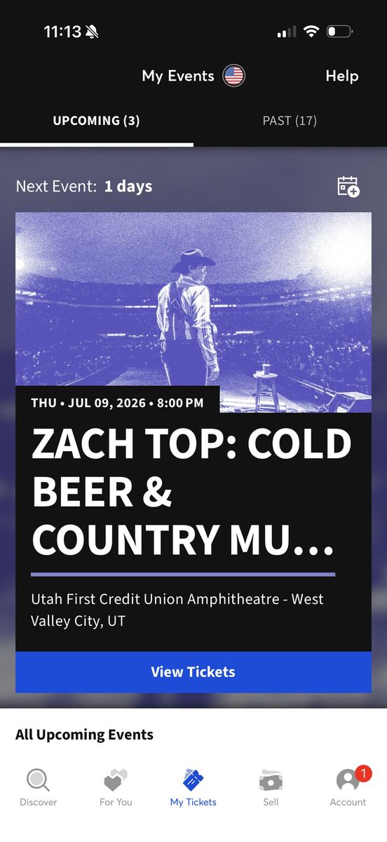 Zach Top: Cold Beer & Country Music Concert Tickets - Utah First Credit Union Amphitheatre - July 9, 2026