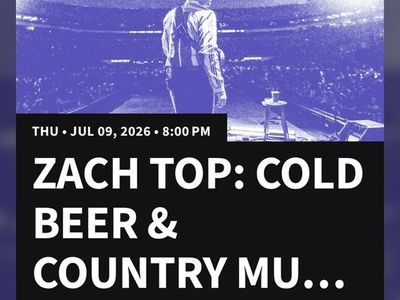 Zach Top: Cold Beer & Country Music Concert Tickets - Utah First Credit Union Amphitheatre - July 9, 2026